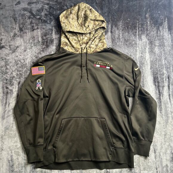 Nike NFL Arizona Cardinals On Field Salute to Service USA Hoodie XXL AUTHENTIC - Picture 1 of 8